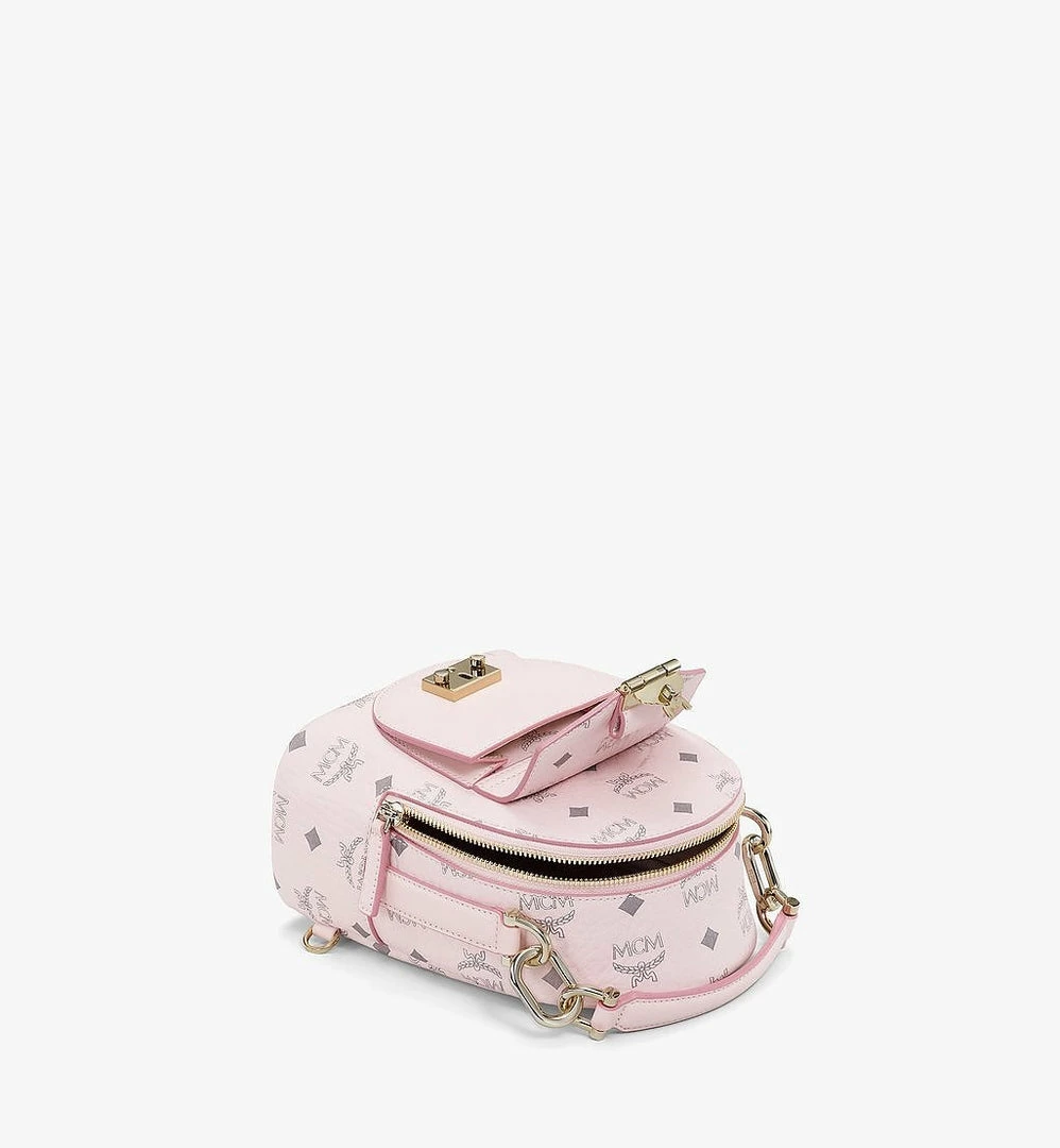 Mcm (pink Small Patricia Backpack In Visetos) 4 Mcm (pink Small Patricia Backpack In Visetos)