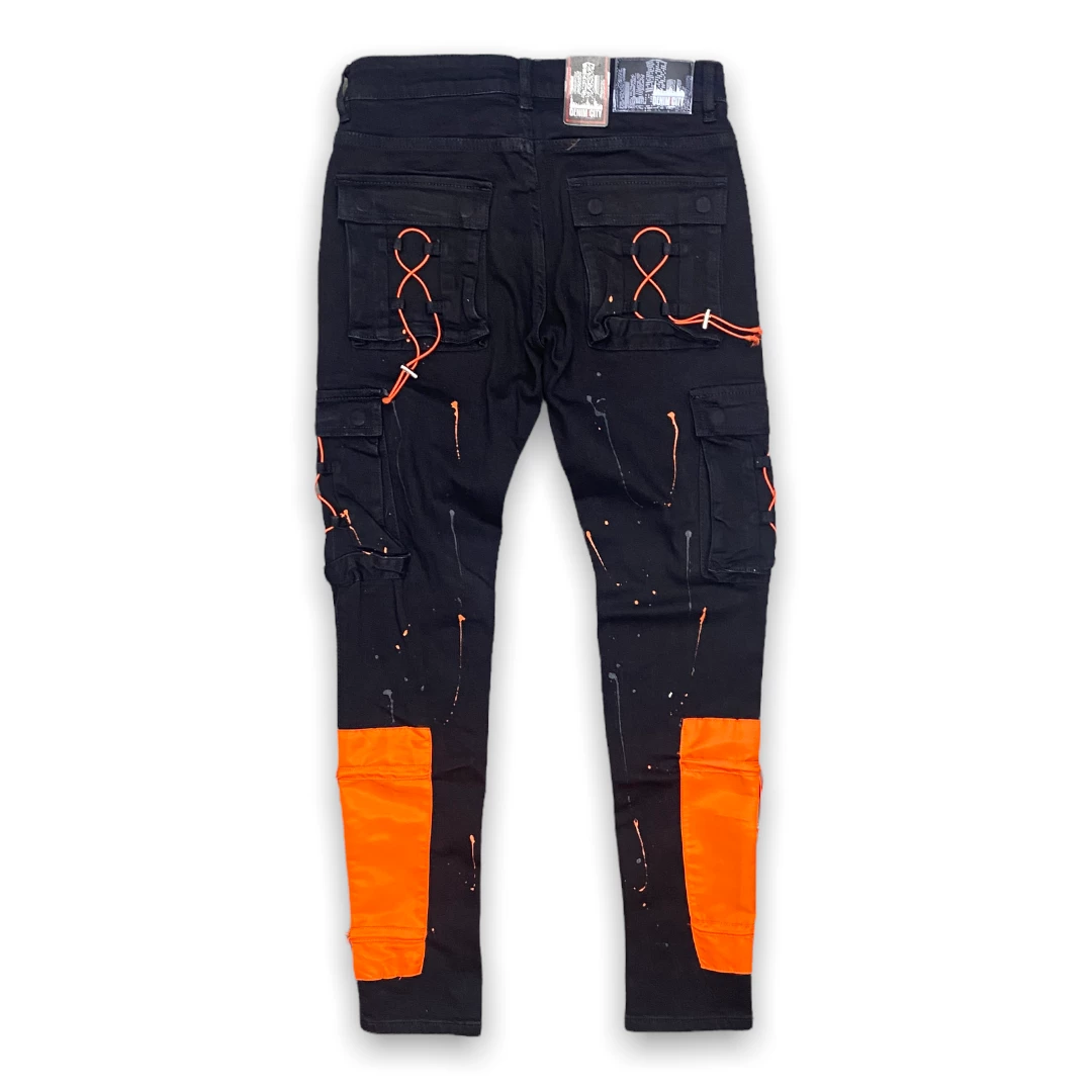 Denimicity (men’’s Black/ Orange Cargo Jean) 4 Denimicity (men’’s Black/ Orange Cargo Jean)