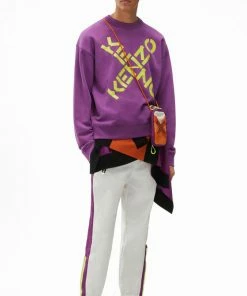 Kenzo (bright Purple Big X’ Kenzo Sweater)