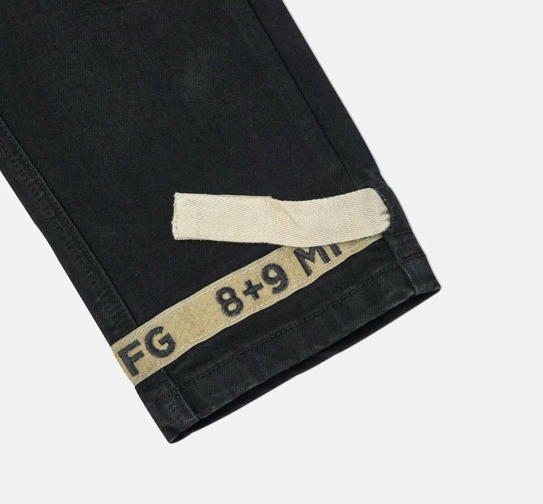 Eight & Nine (tan/black Strapped Slim Utlity Wash Jean) 4 Eight & Nine (tan/black Strapped Slim Utlity Wash Jean)