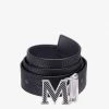 New Arrivals Mcm (black Claus Oblique M Reversible Belt 1.5" In Visetos)