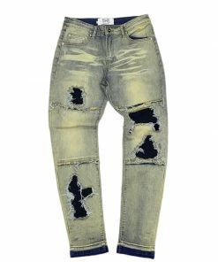 Dna Premium (dark Blue/sand Handcraft Cut Wash Jean)