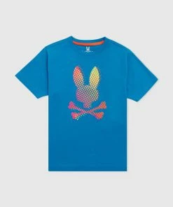 Psycho Bunny (mens Seaport Blue Hindes Graphic T-shirt) New Arrivals