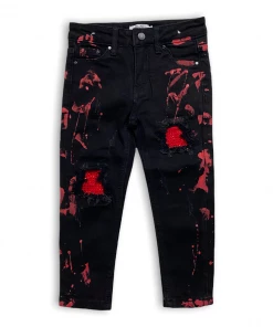 Dna Premium (kids Black/red Cut Crystal Drip Jean) New Arrivals