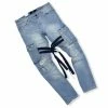 Focus (light Blue “ Stripe Biker Cargo Jean)
