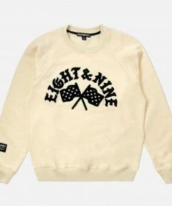 Eight & Nine (tan/black Flash Crewneck Sweatshirt) New Arrivals