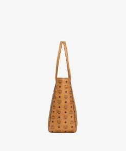 MCM (cognac Medium Zipper Toni Shopper In Visetos Bag) New Arrivals
