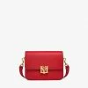 Mcm (red Shoulder Bag In Visetos Leather Block Bag) New Arrivals