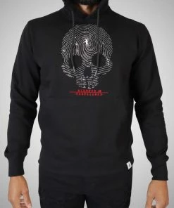 New Arrivals Industrial Indigo (black/red Skull Hoodie)