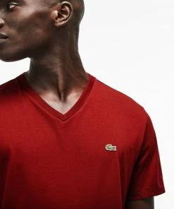 New Arrivals Lacoste Men's V-neck Borede Aux Pima Cotton Jersey T-shirt