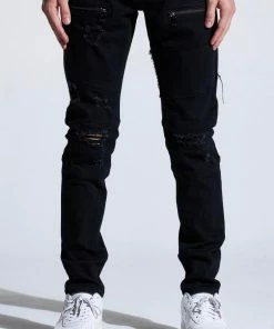 Crysp Denim (black Distress Bank Jean)