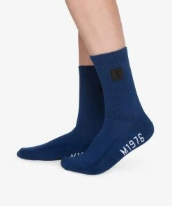 MCM (Blue 1976 Logo Plate Socks) New Arrivals