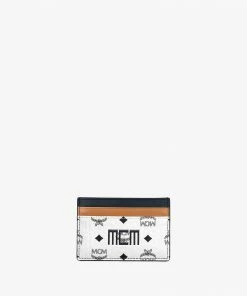 Mcm (white/cognac Card Case In Visetos Mix) New Arrivals