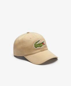 Lacoste Men’s Big Croc Gabardine Cap (Beige O2S)