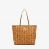 MCM (cognac Medium Zipper Toni Shopper In Visetos Bag) New Arrivals