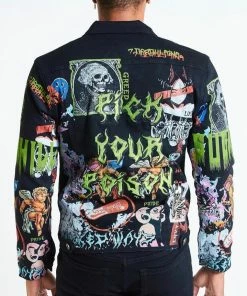 Sugarhill Sugar Hill (Black/muti Sin Denim Jacket) New Arrivals