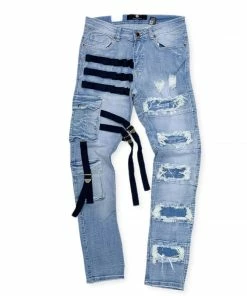 New Arrivals Focus (light Blue/navy Cargo Cut Jean)