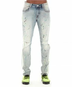 Cult Of Individuality (light Blue/lime Wash Jeans ) New Arrivals