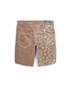 Purple Brand (corduroy Bandana Print Short)