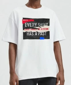 Maria By Fifty (white/black Crewneck T-shirt) New Arrivals