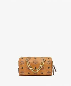 Mcm (cognac Mini Essential Boston Bag Pro Case In Visetos Bag) New Arrivals 9 Mcm (cognac Mini Essential Boston Bag Pro Case In Visetos Bag) New Arrivals