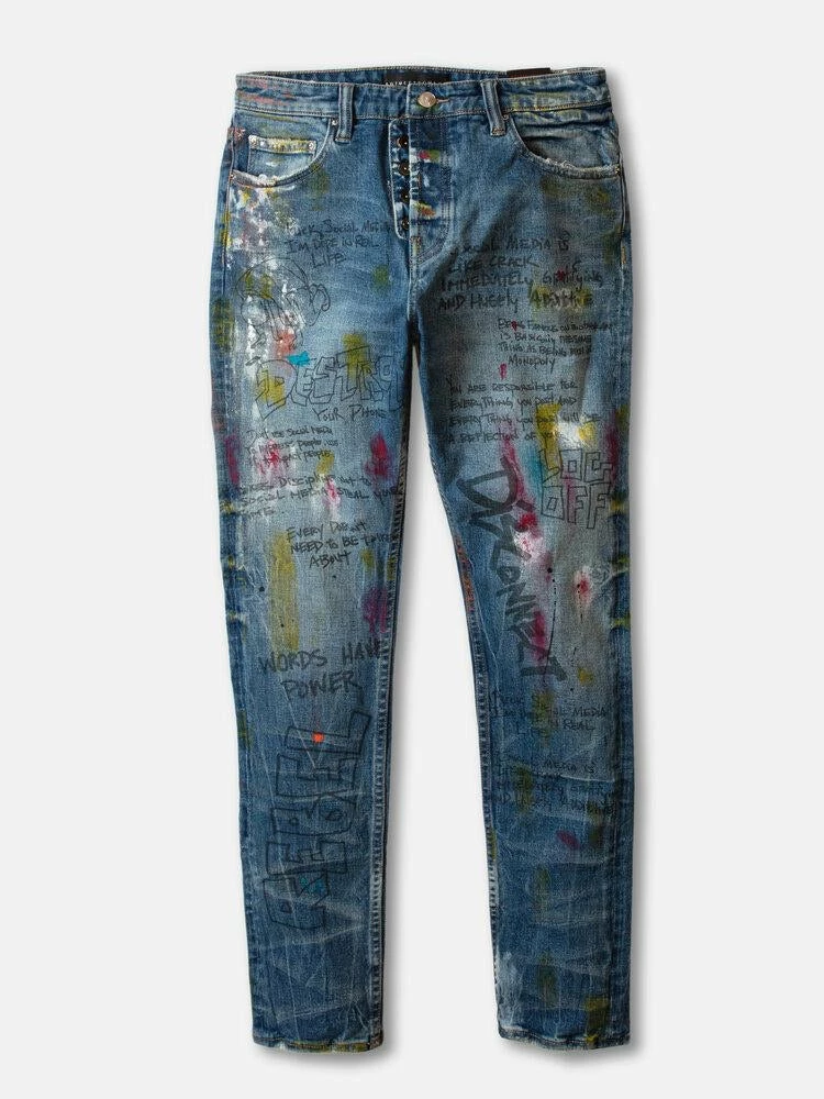 ARTMEETSCHAOZ (blue/yellow Red Wash Jeans) New Arrivals 3 ARTMEETSCHAOZ (blue/yellow Red Wash Jeans) New Arrivals