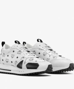 New Arrivals MCM (Women's Mach White 76 Sneakers In Visetos)