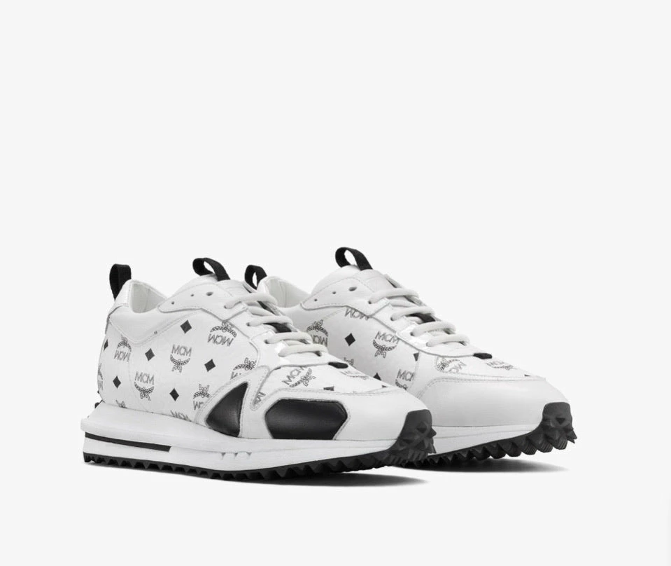 New Arrivals MCM (Women's Mach White 76 Sneakers In Visetos) 3 New Arrivals MCM (Women's Mach White 76 Sneakers In Visetos)