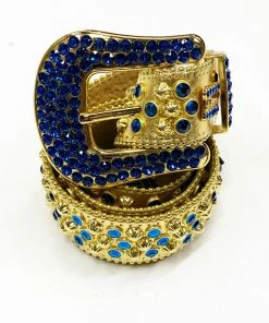 B.B Simon (blue/Gold Crystal Belt)