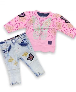 Elite Denim (kids Girls Pink Butterfly Set) New Arrivals
