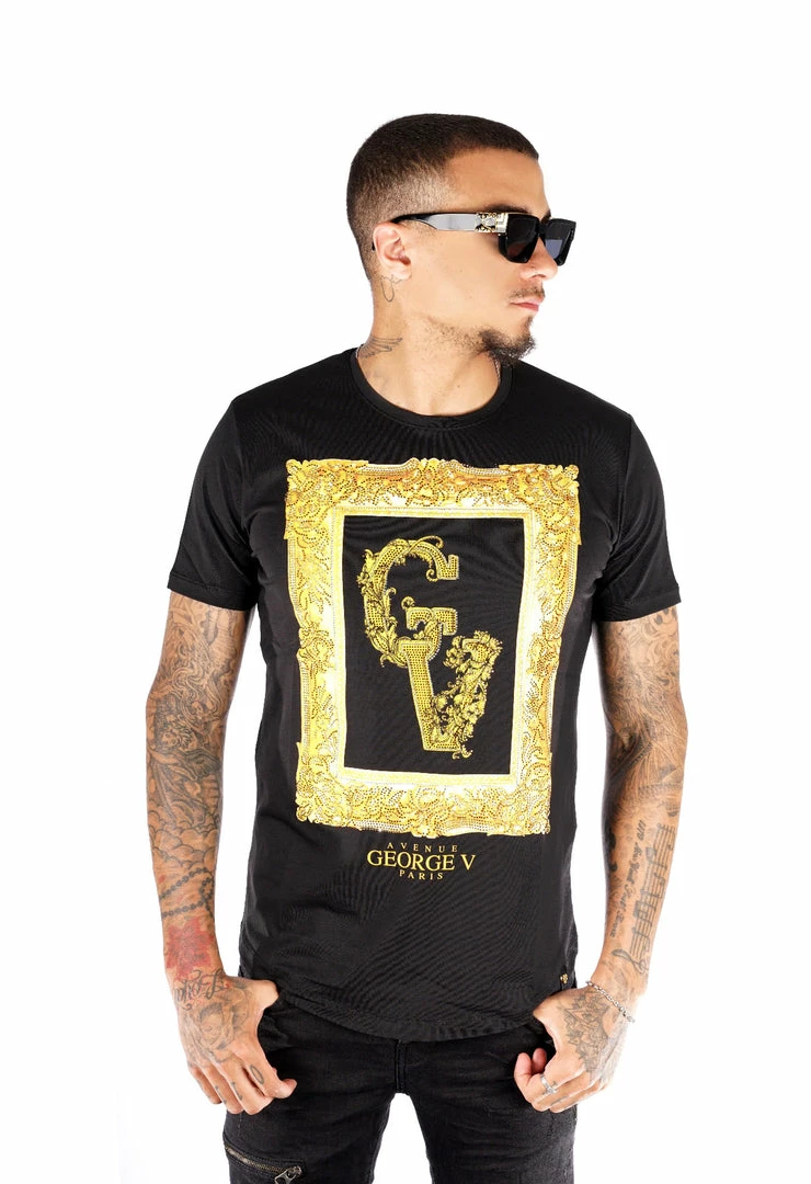 Avenue George (black/gold Crewneck T-shirts) 3 Avenue George (black/gold Crewneck T-shirts)