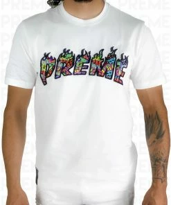 Preme (white/multicolor “preme Crewneck T-shirt) New Arrivals