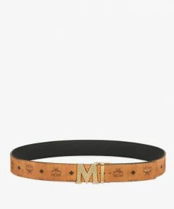 MCM (cognac Claus Textured M Reversible Belt 1.75” In Visetos) 7 MCM (cognac Claus Textured M Reversible Belt 1.75” In Visetos)