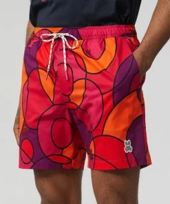 Psycho Bunny (mens Bright Fuschia Darwin Swim Short) New Arrivals