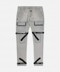 Eight & Nine (grey/black Trapped Slim Utility Wash Jean)