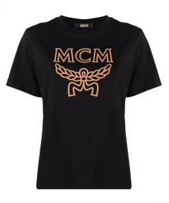 Mcm (women Black Logo Print T-shirt) New Arrivals