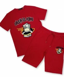 New Arrivals Focus (red Cash Is King Short Set)