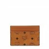 New Arrivals Mcm (cognac Card Case Wallet In Visetos Original)