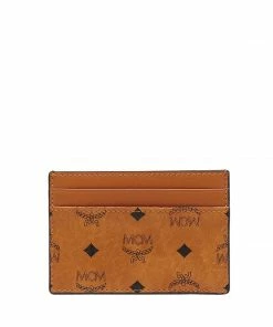 New Arrivals Mcm (cognac Card Case Wallet In Visetos Original)