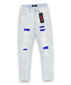 New Arrivals Dna Premium (light Blue /royal Blue Handcraft Cut Jean)