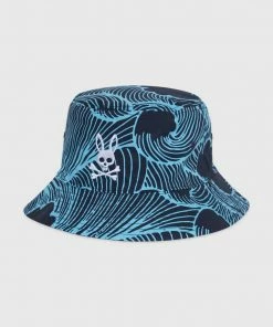 New Arrivals Psycho Bunny (mens Clear Sky Thames Bucket Hat )