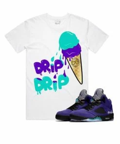 New Arrivals Planet Grapes (white/purple “drip Drip Tee)