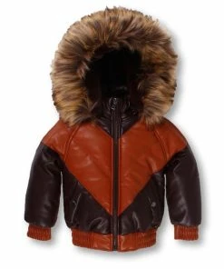 Dakoma (kids Tan/brown Furry Leather Jacket)