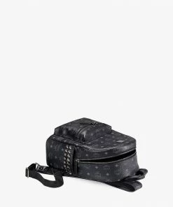 Mcm (black Medium Stark Studs Backpack In Visetos) New Arrivals