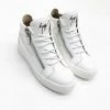 Giuseppe Zanotti (White/sliver Kriss Mid-top Sneaker)