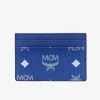 MCM (Blue Card Case In Visetos)