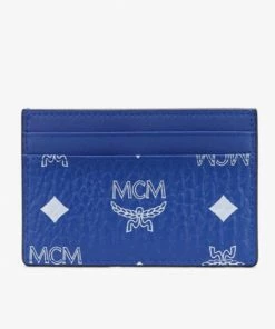 MCM (Blue Card Case In Visetos)