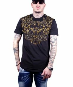New Arrivals AVENUE GEORGE (Black /gold Crewneck T-shirts)