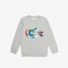 New Arrivals Lacoste (kids Grey Multicolour Crocodile Fleece Sweater