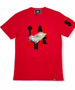 Denimicity (men’s Red “trap Money T-shirt)